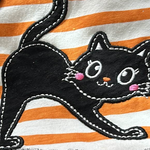 Nannette Kids Halloween Cat/Kitten Dress w Tiered Orange Tulle Skirt 18 Mos. - Picture 11 of 11